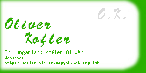 oliver kofler business card